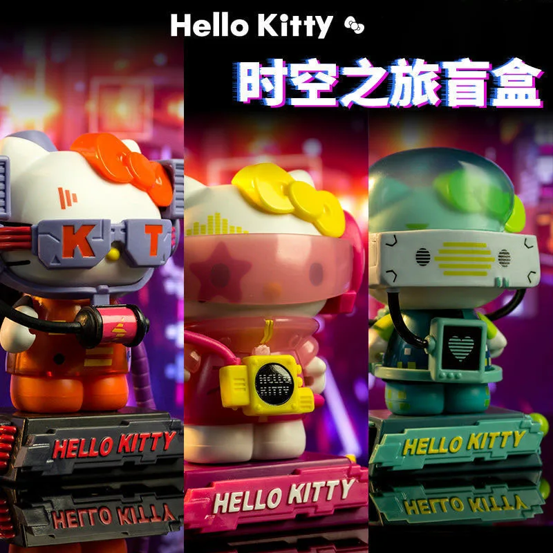 ใหม่ 9 ชิ้น Hello Kitty กล่องตาบอดการ์ตูนตัวอักษร Cyberpunk Joker สไตล์เด็กของขวัญ Surprise Lucky คอลเลกชันลึกลับ