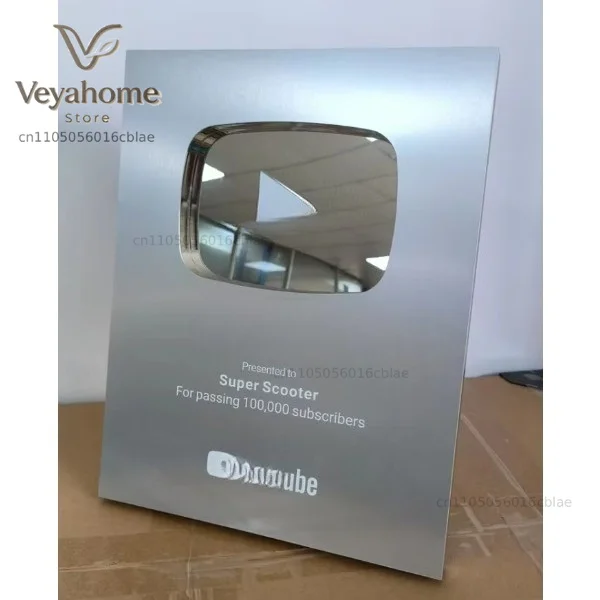 Play Button Prizes Aluminum Shields Trophy Prizes and Plates