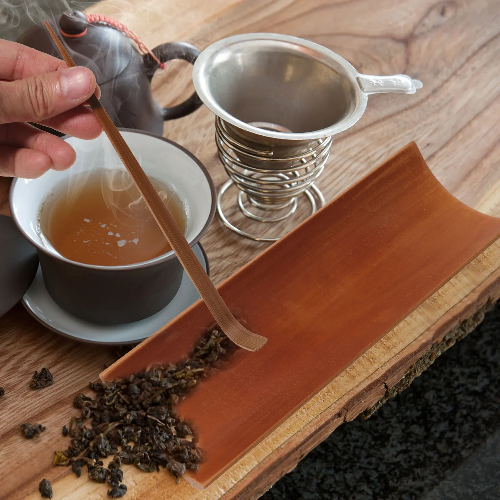 

1 set Set Ceremony Utensils Gongfu Scoop Clip Spoon Gongfu Leaf Tools Tea Scoop For Loose Tea Gift Ideas