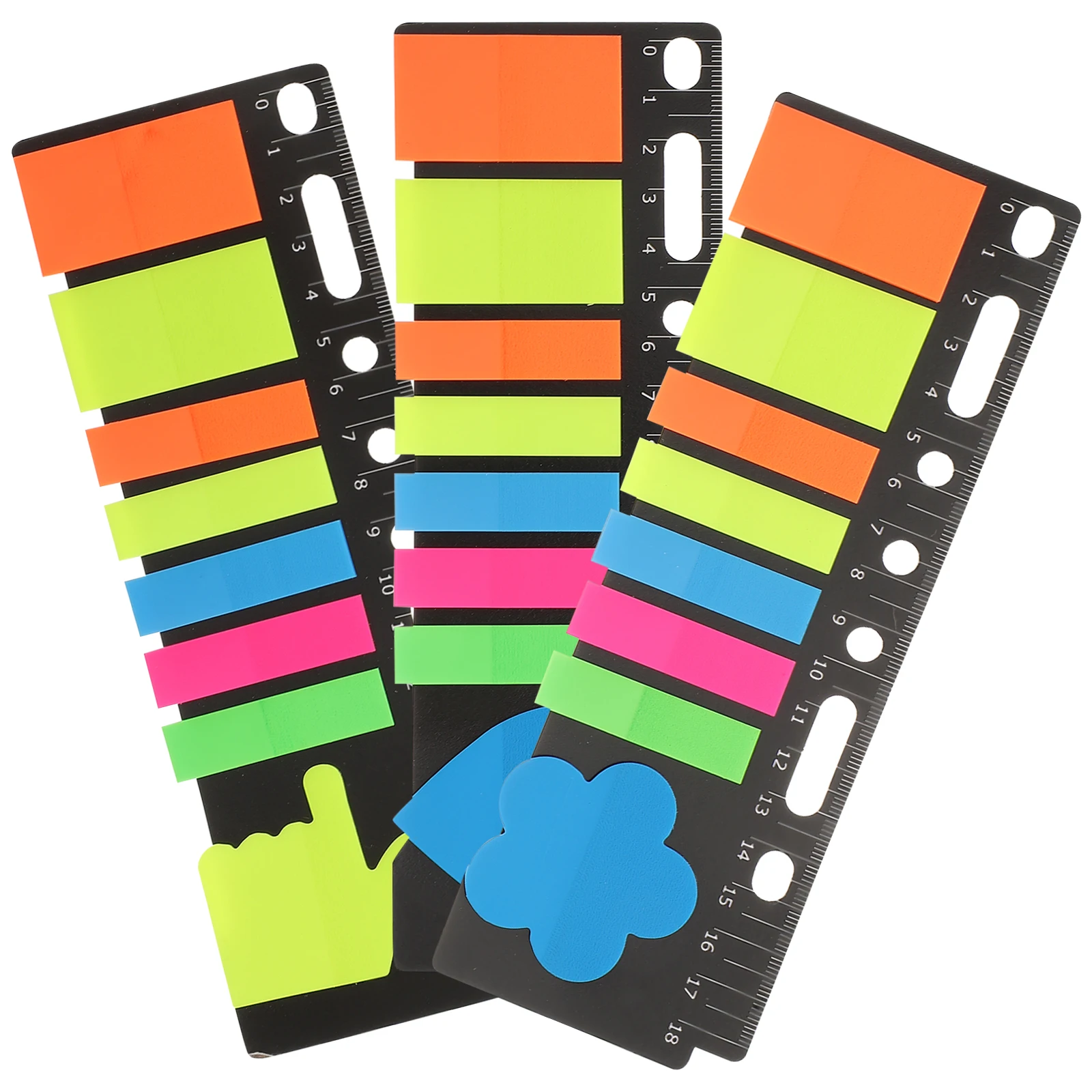 

3 set Waterproof Pet Sticky Memo Stickers Multi-Function Book Tabs School Page Markers Transparent Notes Labels For Home Office