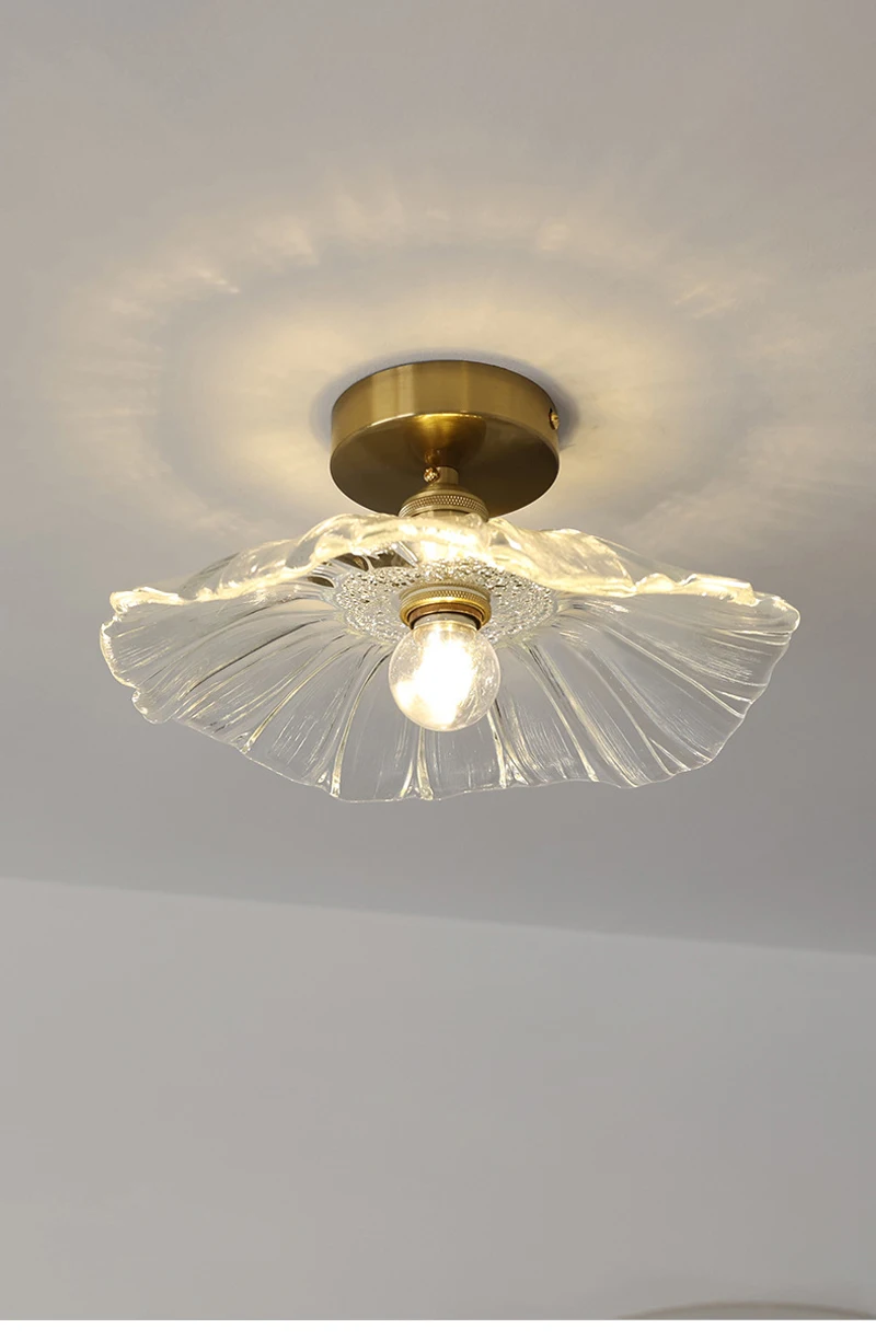 Multiple Styles Nordic Ceiling Light Fixture Glass or Ceramic Shade Vintage Ceiling Lamp with E27 Base for Hallway Entryway