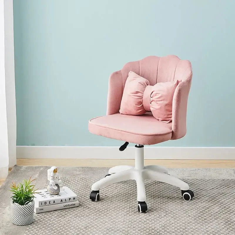 Home Petal Computer Chairs Study Lift Chairs Dormitory Office Chair Backrest Swivel Chair with Pillow Makeup Stool Silla Gamer