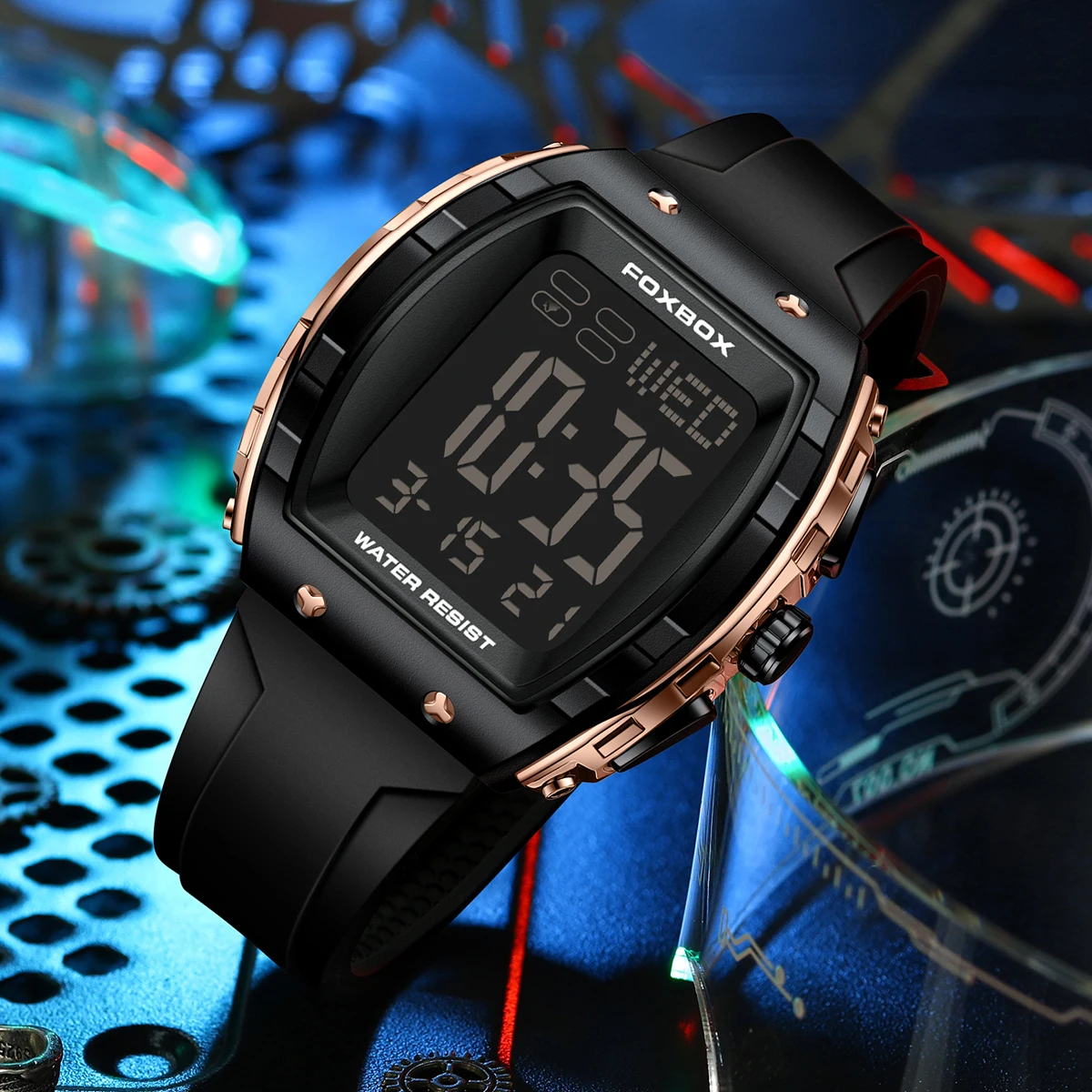 ساعات FOXBOX العسكرية العصرية للرجال العلامة التجارية الأصلية الفاخرة ساعة كرونوغراف رياضية مقاومة للماء كوارتز ساعة اليد Reloj Hombre