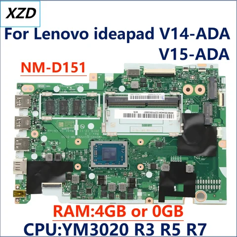 GV451 GV551 NM-D151 Mainboard For Lenovo V14-ADA V15-ADA V17-ADA05 Laptop Motherboard With R3-3250 CPU 4GB-RAM 100% Test Ok