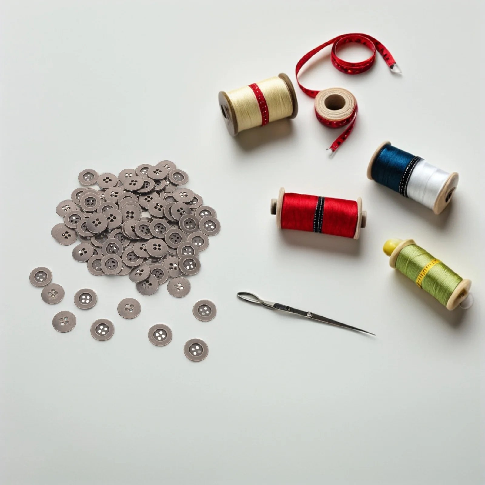 

100Pcs Vintage Metal Buttons Silver 15Mm Round 4-Hole Alloy Sew-on Fasteners for Blazer Suit Shirt Coat Jacket DIY Sewing Repair