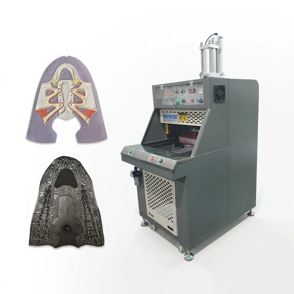 Shoe Making Single Station Cold Emboss Press 4D Upper Cold Bonding Seamless Lamination EVA Plate Press Machinery