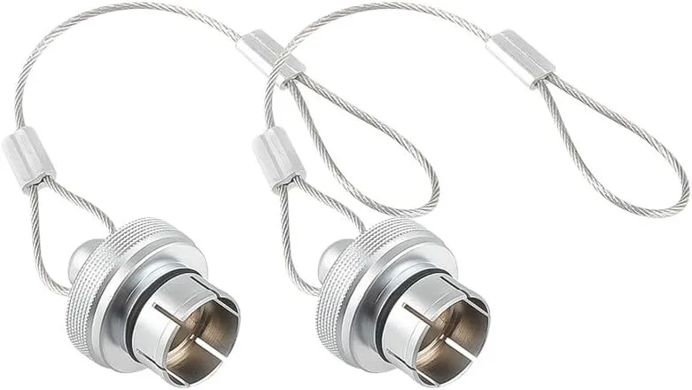 Industrial Protective Cover Dust Cap for LEMO 00B 0B 1B 2B Connectors Metal Retention Wire IP68 2/3/5/10PCS