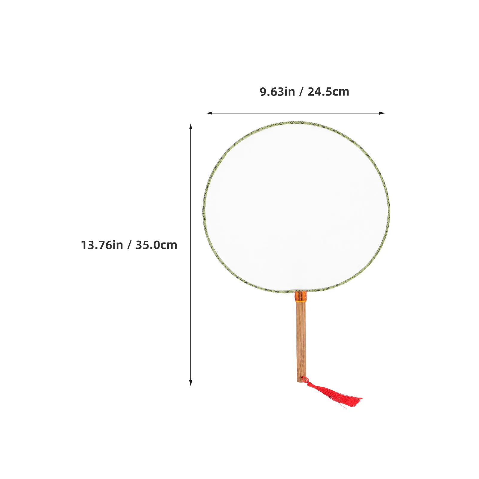 4Pcs Unfinished Chinese Style Hand Fan Round Blank Surface Bamboo Handle Handmade Craft Fan for Art Therapy School Group