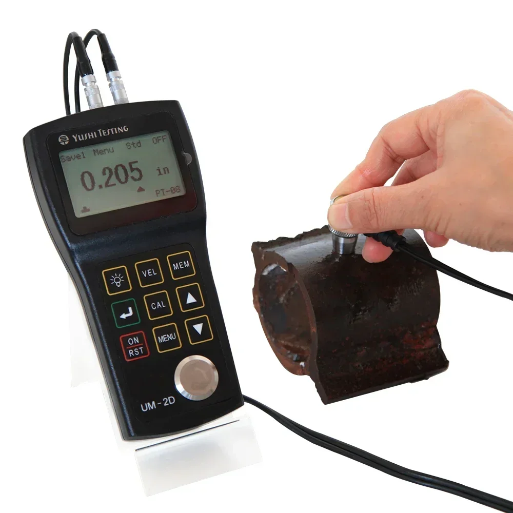 Portable Digital High Resolution 0.01mm Through Coating Ndt Ultrasonic Thickness Gauge Um 2d