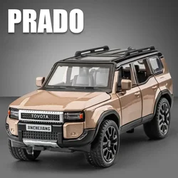 1:32 Land Cruiser Prado SUV 2024 Alloy Die Cast Toy Car Model Sound and Light Children's Toy Collectibles Birthday gift