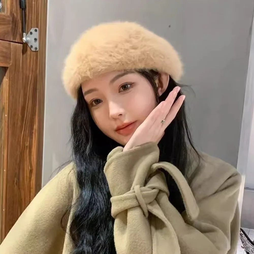 

Comfortable Cloud Women Berets Keep Warm Elastic Painter Caps Korean Style Artist Hat Girls