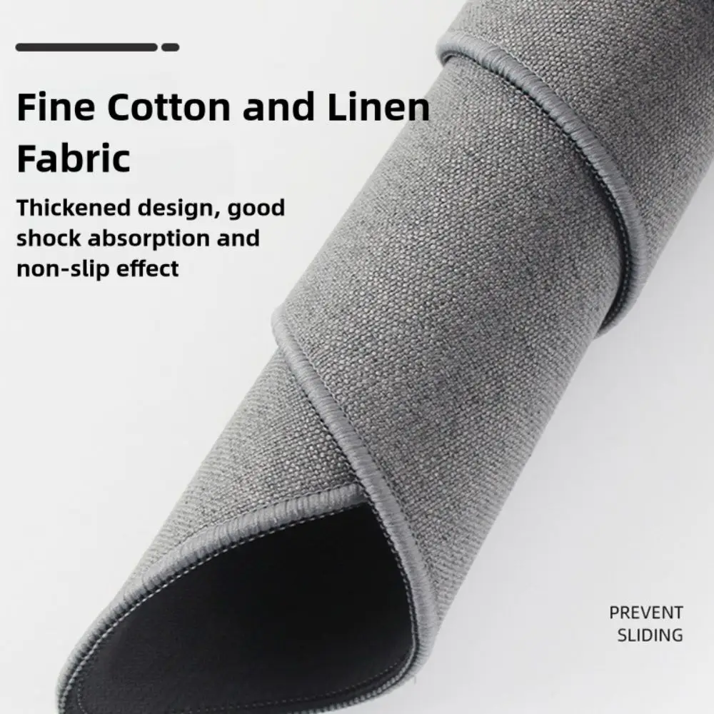 Modern Linen Mouse Pad Non-slip Rubber Keyboard Mice Mat Large Waterproof Computer Laptop Mousepad Home Office