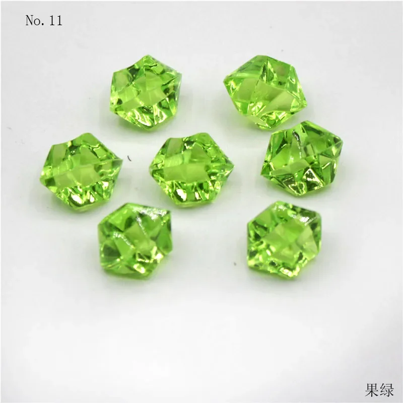 100 Stuks 11*13Mm Plastic Edelstenen Ijskorrels Kleurrijke Stenen Kinderen Juwelen Acryl Juwelen Ijs Teller Kristal Diamanten Speelgoed