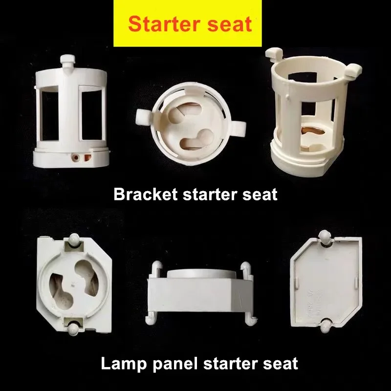

5pcs Starter Bracket For T8 Lamp Panel Starter Inductance Fluorescent Lamp Bracket Grille Lamp Panel DIY Lighting Accessories