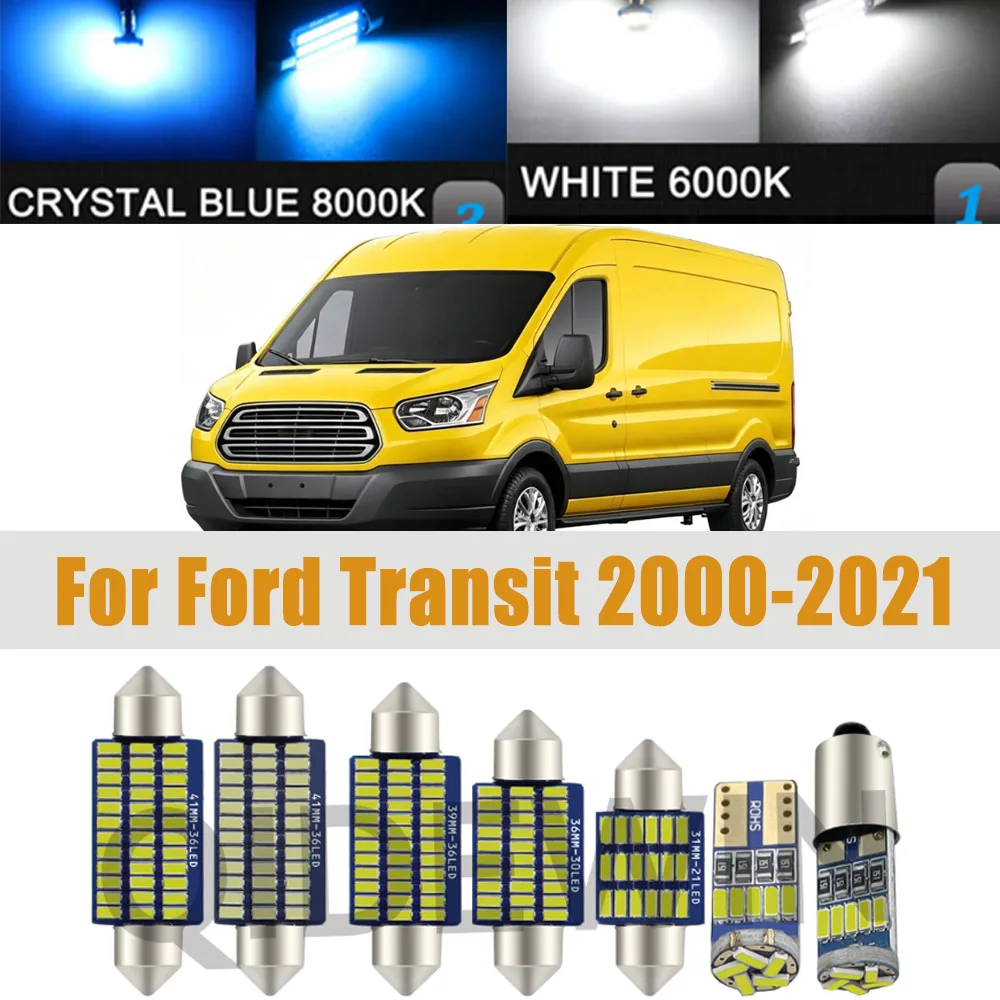 For Ford Transit Tourneo Connect Custom Courier Bus Box 1991-2021 Trunk Lamp LED Interior Dome Map Light Kit Car Led Bulb