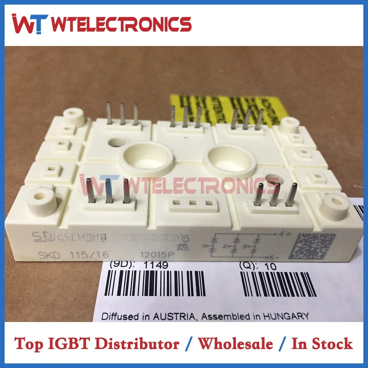 

SKD 115 16 New Original SKD 115/16 Thyristor Module SKD115 16 SKD11516