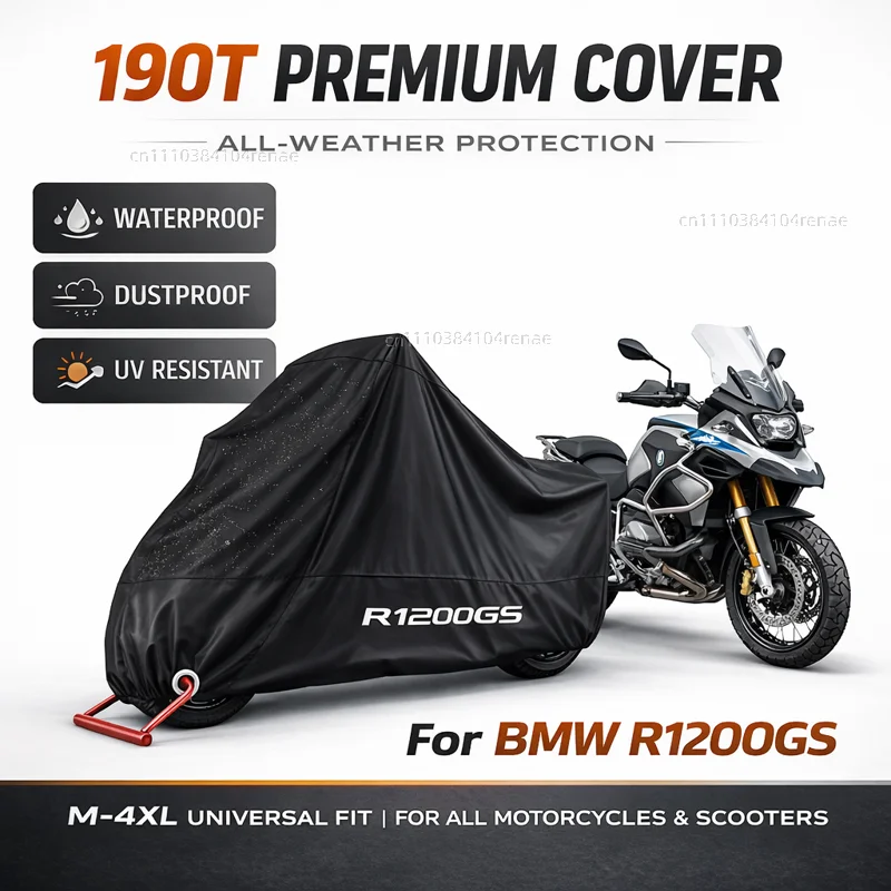 

Чехол для мотоцикла BMW R1200GS 2007-2011 2012 R 1200 GS adv Adventure 2008-2011 2012 190T, водонепроницаемый, пылезащитный, с защитой от ультрафиолета
