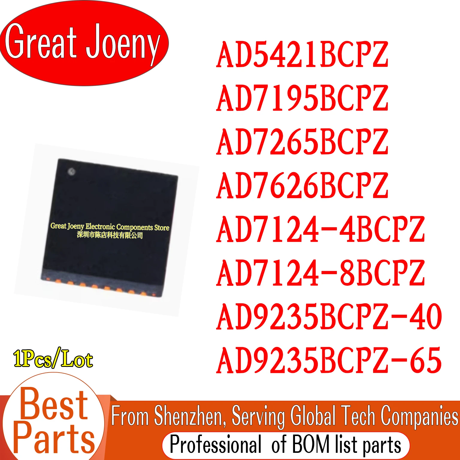 

AD5421BCPZ AD7195BCPZ AD7265BCPZ AD7626BCPZ AD7124-4BCPZ AD7124-8BCPZ AD9235BCPZ-40 AD9235BCPZ-65 IC Chipset LFCSP-32