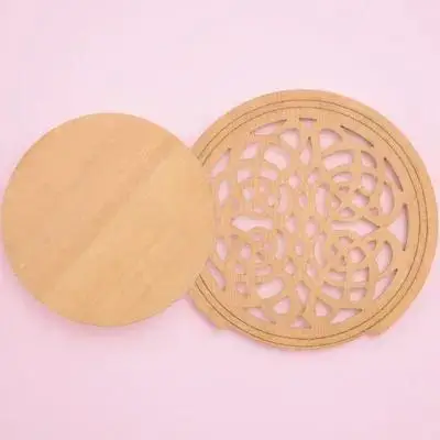 غطاء فتحة صوت جيتار خشبي مزخرف، سطح أملس متين، لا نتوءات، ملحقات أداء طويلة الأمد، غطاء فتحة الصوت #6