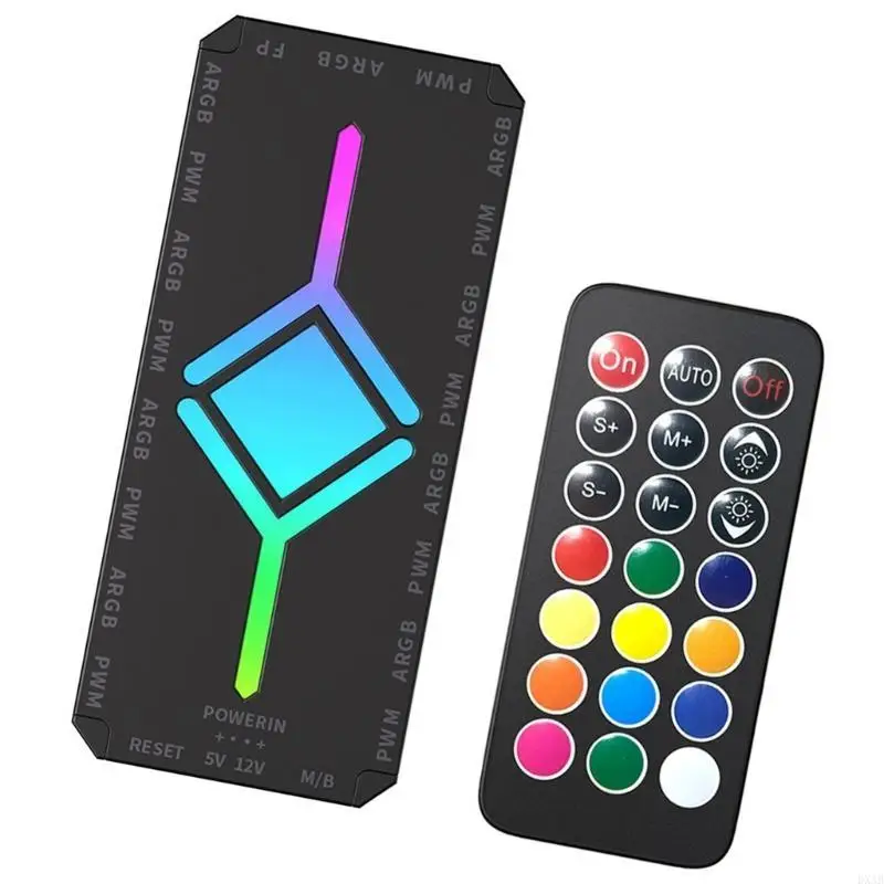 

DXAB ARGB and PWM HUB PWM Fan Hub Splitter with Power Supply Cable ARGB Controller