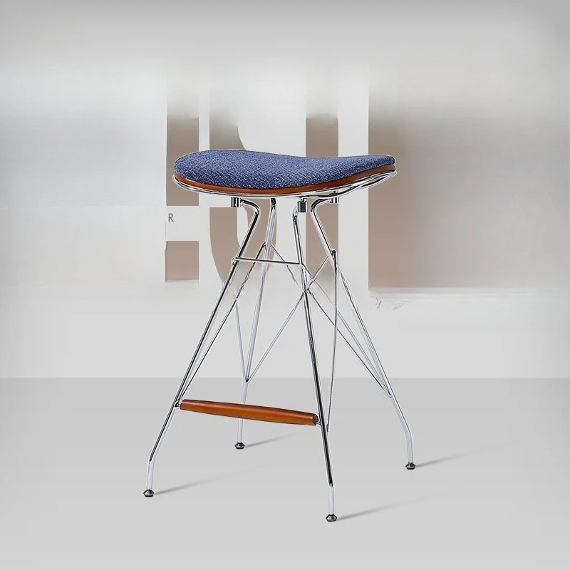 

Medieval bar chair Internet celebrity restaurant designer soft bag bar stool cafe retro wrought iron minimalist leisure