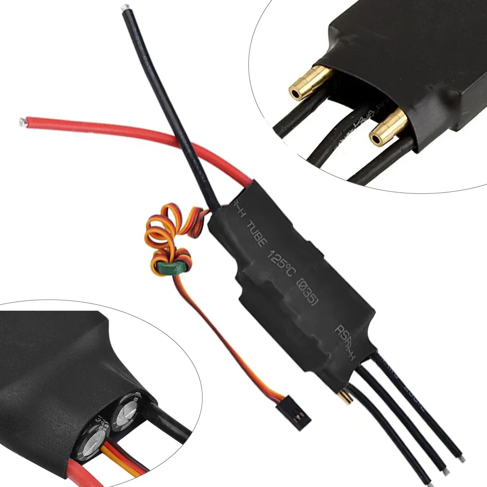 120A 125A 100A 80A 60A Brushless Water Cooling Electric Speed Controller ESC with 5V/3A BEC for RC Boat Model