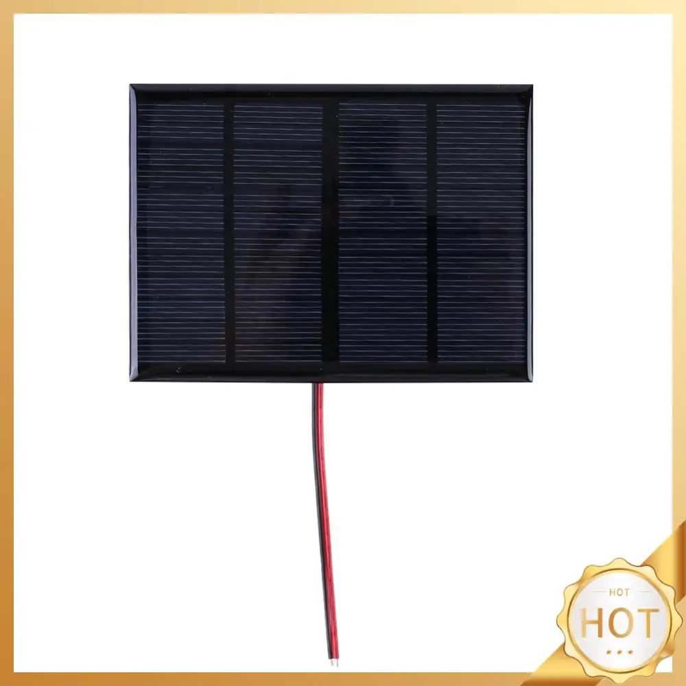 3W 12V Small Solar Cell with Cable Solar Charging Panel DIY Polysilicon Solar Epoxy Cell Charger for 9-12V Battery/Mobile Phone