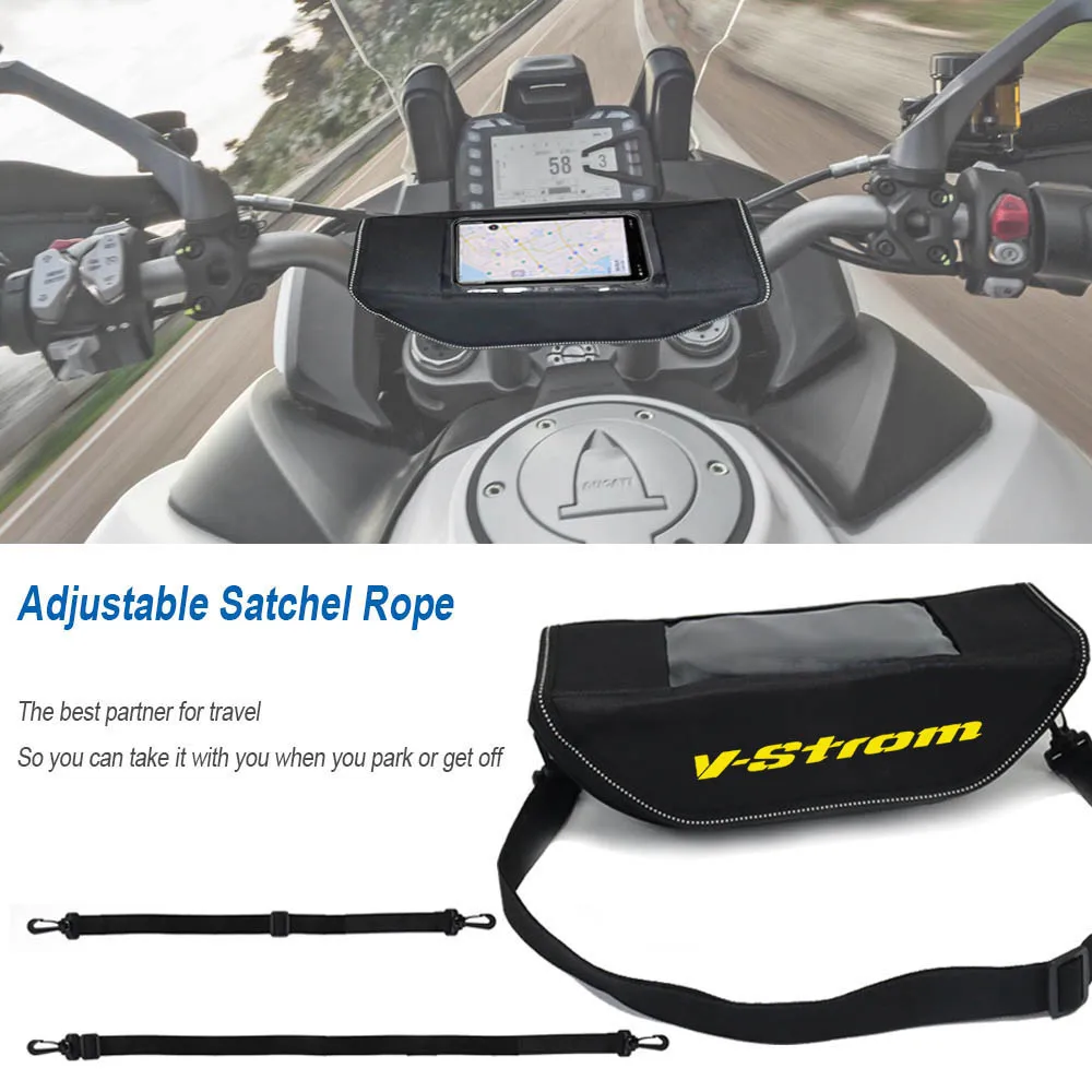 For V-strom V-strom650  650XT 1000 Motorcycle accessory handle waterproof bag storage travel kitmobi Mobile