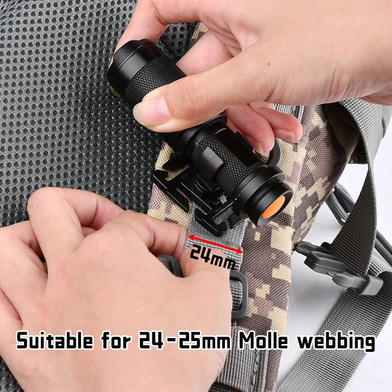 WADSN Shoulder Mini Flashlight Three Light Modes With 360 Degree Rotating Buckle Used For Tactical Vests Tactical Backpacks