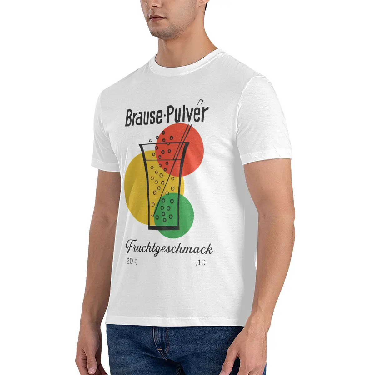 Effervescent Powder DDR East Fruit Flavor 20g -.10 Cotton Trend Round Neck Casual Sports Short Sleeve Men's T-shirt