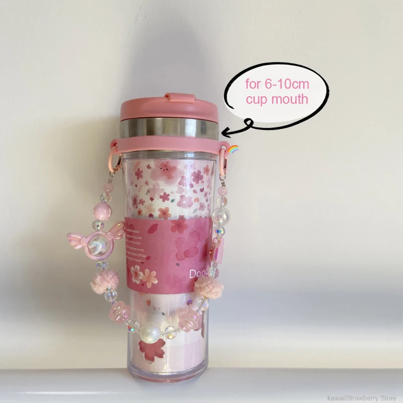 Cute Tumbler Accessories Handle Strap For Starbucks Cup Water Bottle Carrier Sling Holder With Strap For 6-10 cm Cup Mouth