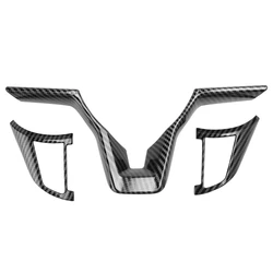 Carbon Fiber Steering Wheel Decoration Cover Frame Trim For Nissan Rogue Altima Sentra Kicks LEAF Versa Accessories