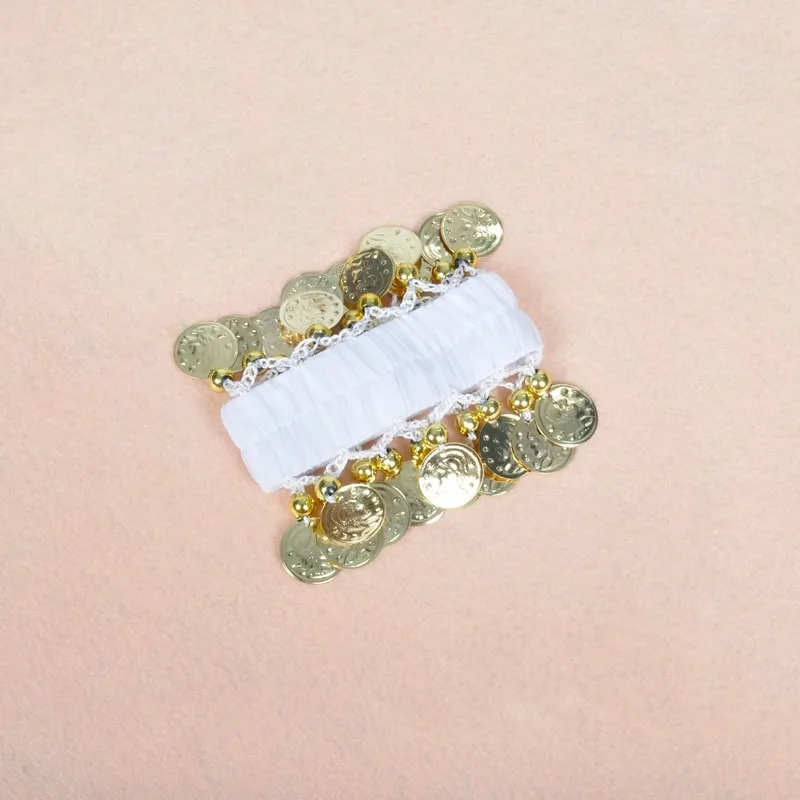 Шифоновый браслет-монета для танца живота, браслет-монета, ювелирные изделия, наручные манжеты на щиколотке, браслет-погремушка, шифоновый золотой аксессуар для монет, танцы