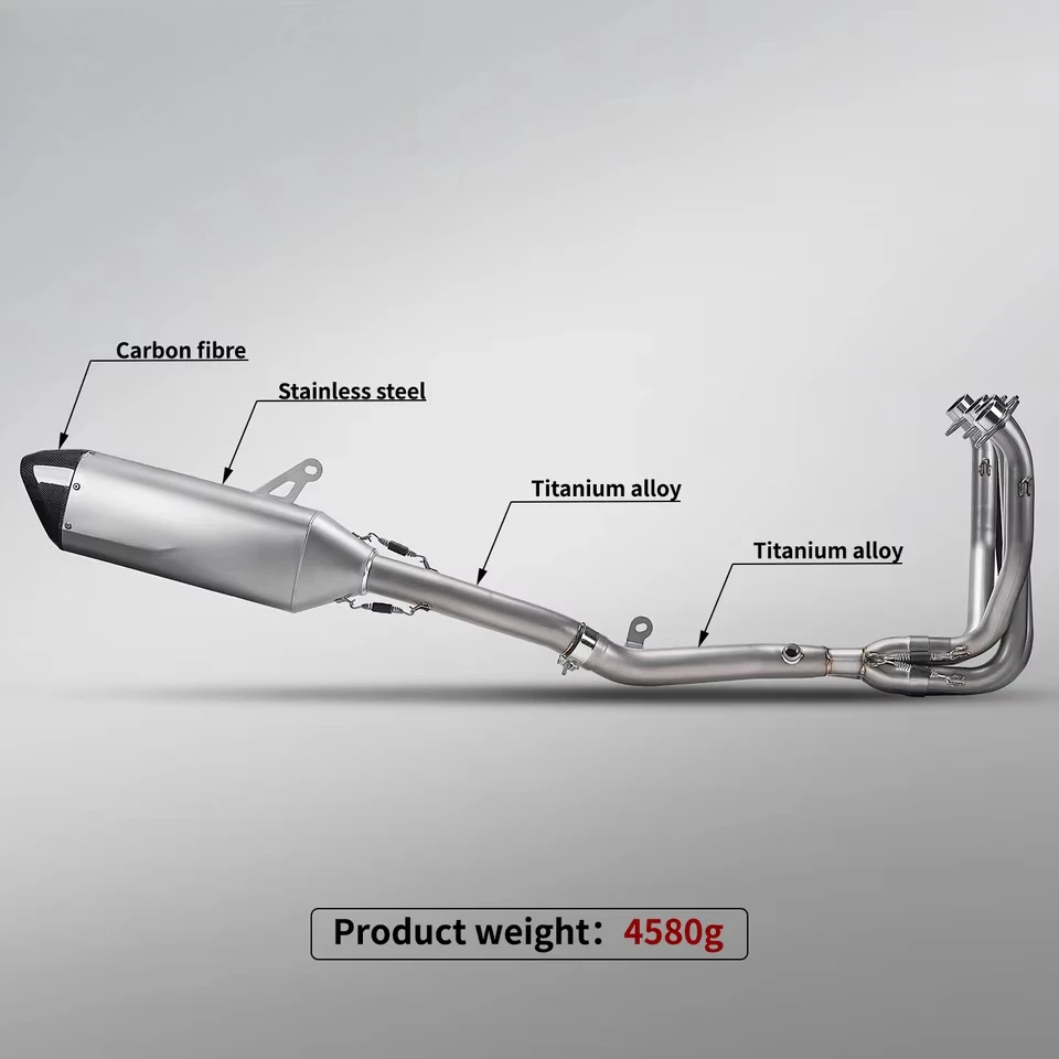 Kawasa VERSYS 1000 Motorcycle Exhaust System Modification Full Section Muffler (Silver/Black) for 2015 Model