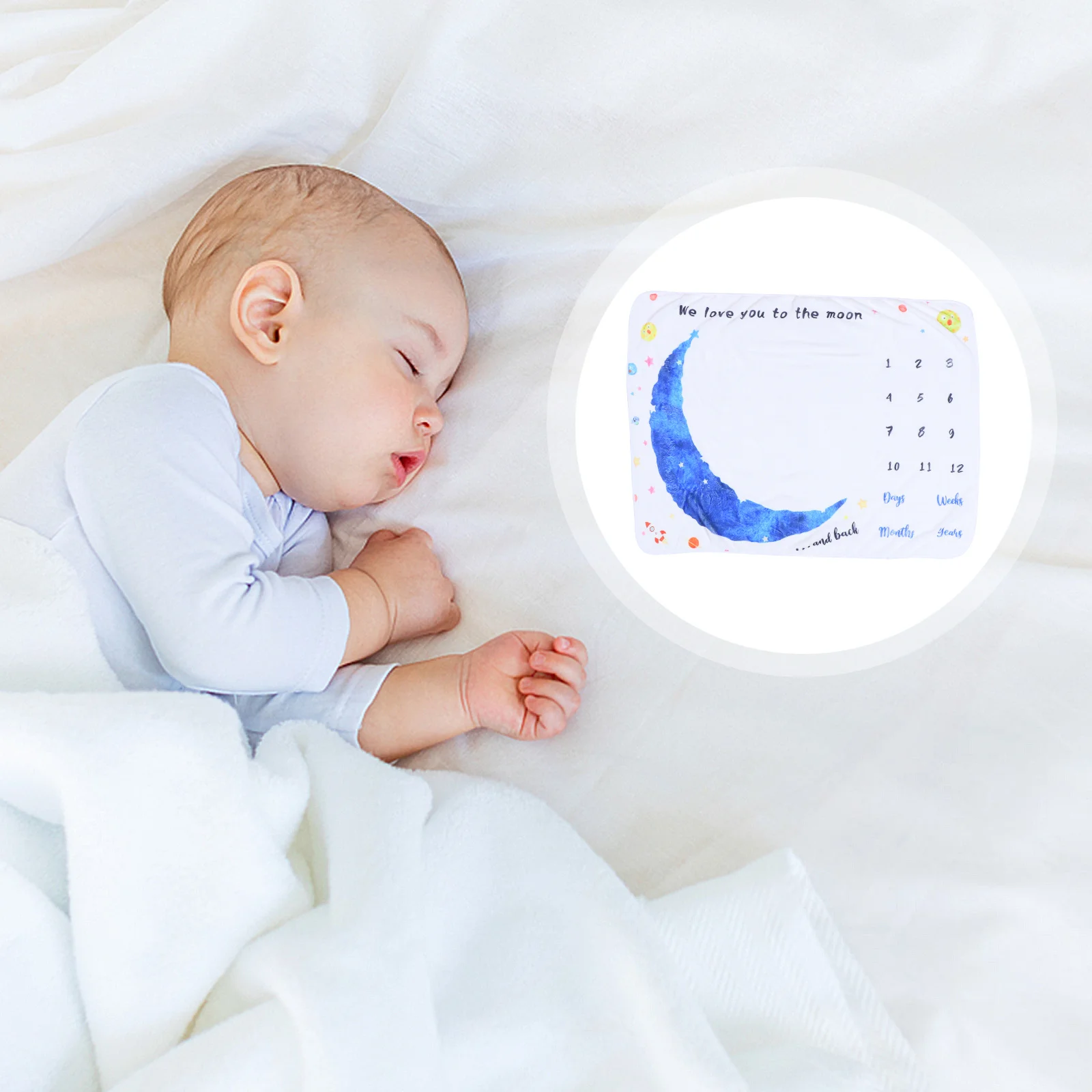 

Newborn Baby Photo Blanket Background for Boys Girls Infant Monthly Growth Photography Prop Blanket