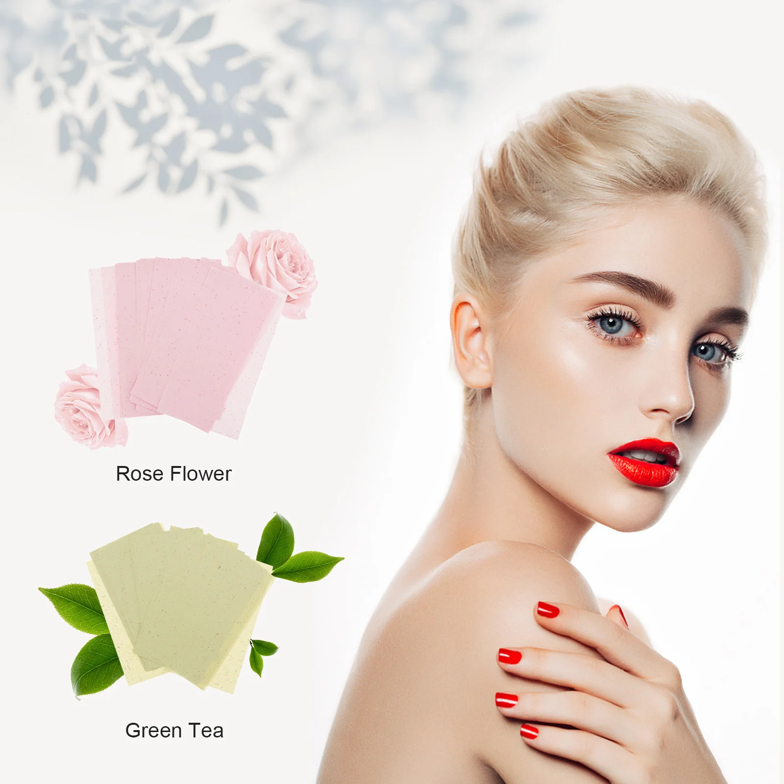 

2Pcs Oil Absorbing Papers Green Tea Facial Blotting Sheets Double Sided Ultra Thin Oil Control Tissue for Face T Zone Skin Care