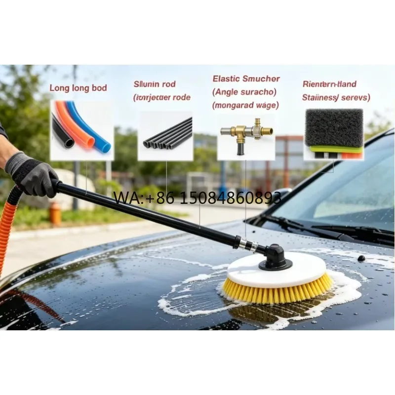 Electric Carbon Fiber Telescopic PV Cleaner, Lightweight Stretchable Tool for All Outdoor Solar Photovoltaic Panel Cleansing