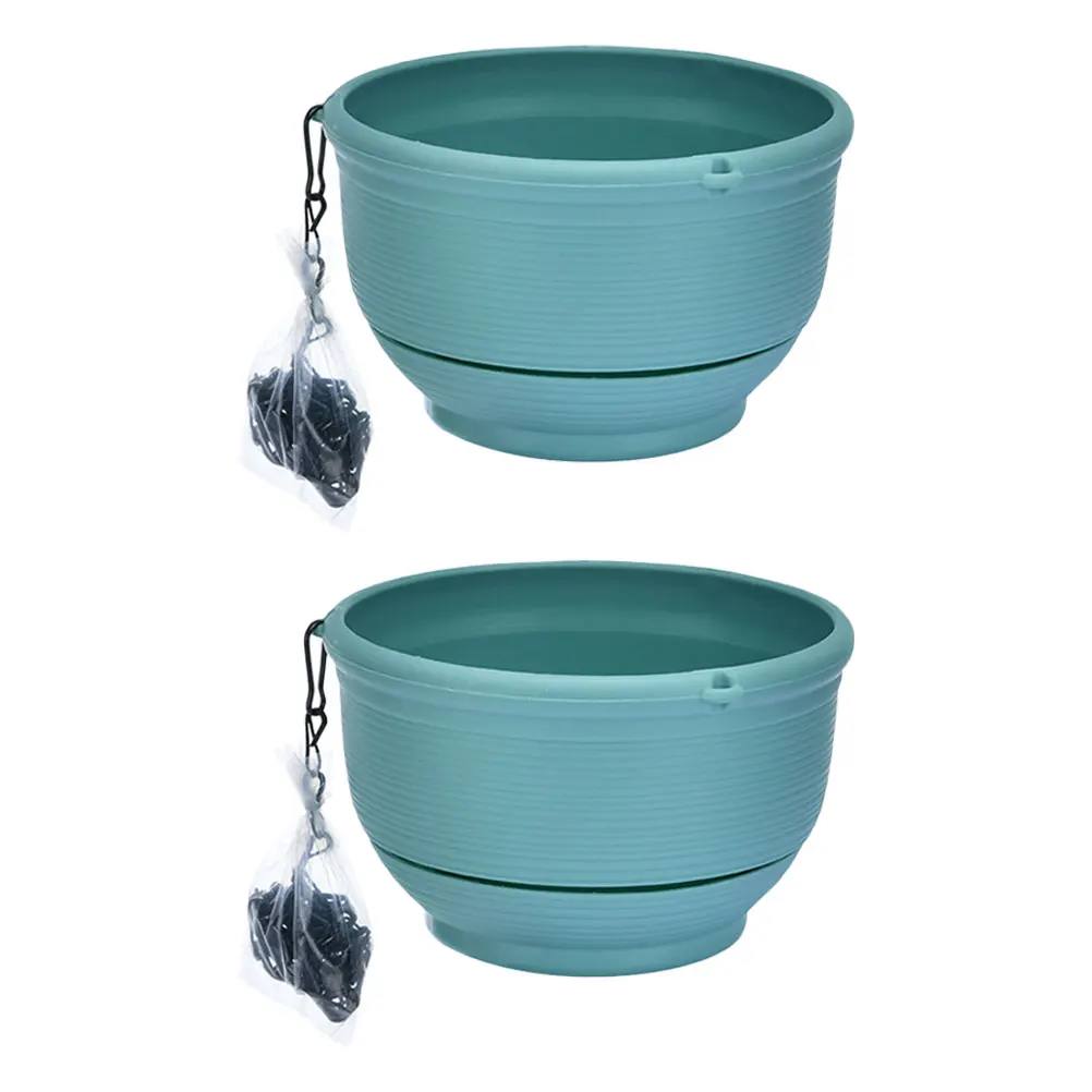 

2 Pcs Outdoor Chlorophytum Pot Indoor Pots for Plants Plastic Hanging Planter Flower