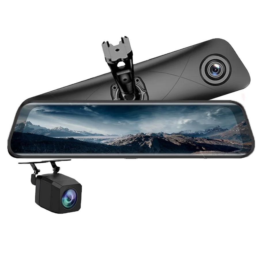

New Pat Monitor with Original Special Bracket Mirror Screen Car Rearview Mirror 10'' Car Dvr Ultra 4k Dash Cam With GPS WiFi