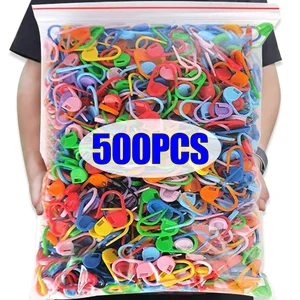 ミックスカラーミニ樹脂小さなクリップピンプラスチック編みツールロッキングステッチマーカーかぎ針編み縫製針マーキングアクセサリー 10ベストセールスクロシュピン-6
