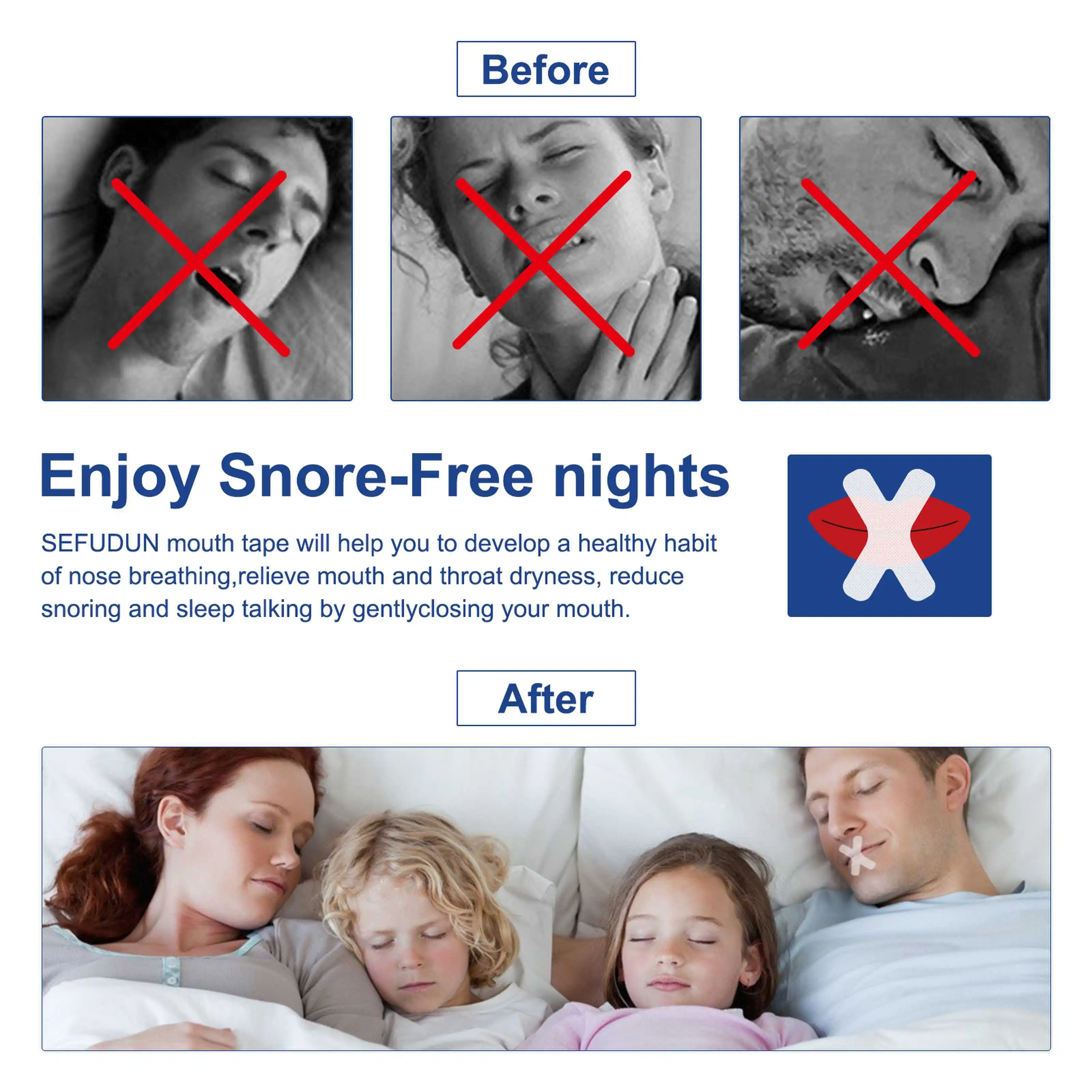 120/30Pcs Sleep Strip Mouth Tape for Snoring for Better Nose Breathing Less Mouth Breath and Snore Improved Nighttime Sleeping