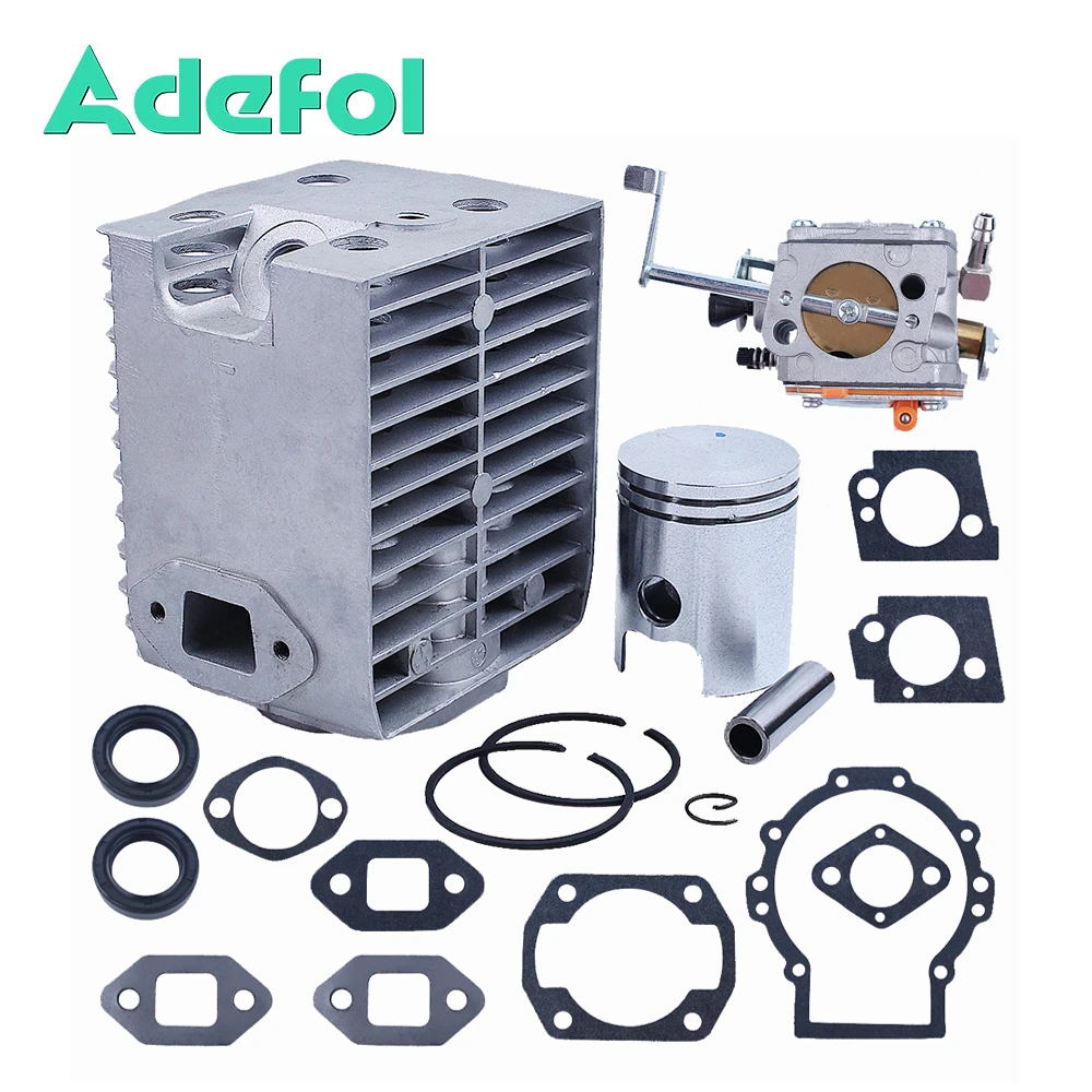 Conjunto Pistão do Cilindro para Wacker Bs500 Bs502 Bs502i Bs600 Bs602 Bs602i Bs700 Bs702 Junta Carburador Motosserra a Gasolina Wm80 45 mm