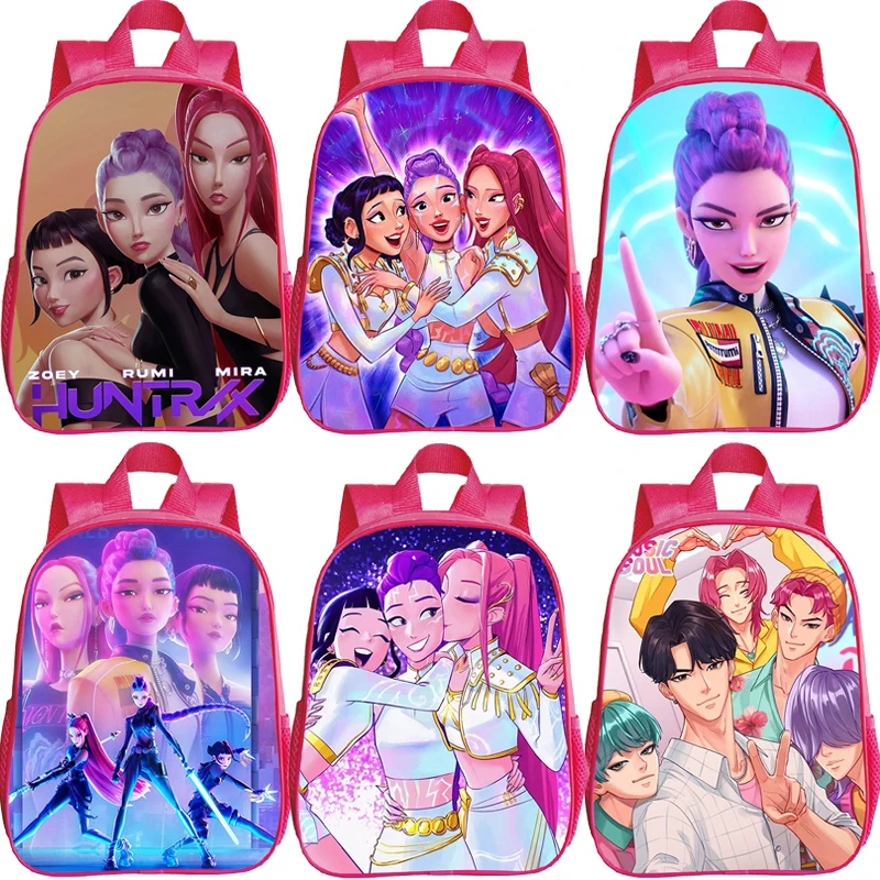 Kpop рюкзак «Охотники на демонов» для маленьких девочек, сумка для книг в детском саду, новинка 2025, детские школьные сумки из фильма, детские ортопедические рюкзаки для детей 3-6 лет