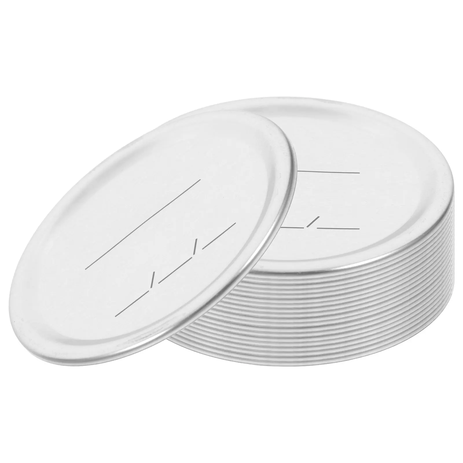 

20Pcs Thick Tinplate Can Lids Discs Wearresistant Storage Solid Lids for Jars Silver Jar Covers Tinplate Jar Covers