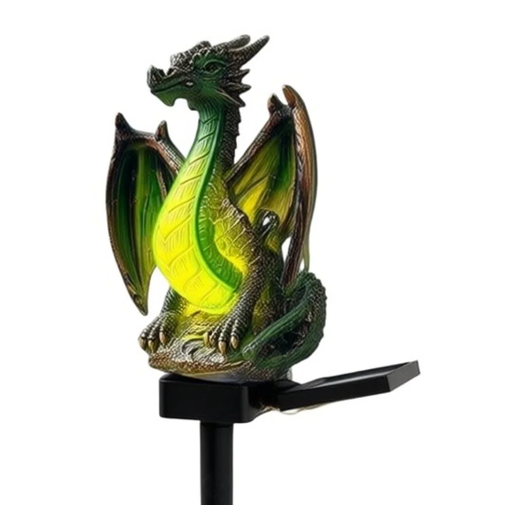 Gothic Fantasy Dragon for Solar Garden Stake Light Solar Powered Waterproof Halloween Decor Outdoor Yard Lawn Patio Pathway