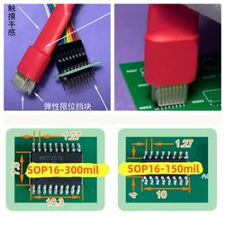 Gorący sprzedawanie 1 sztuk dla soic16 sop16 chip pobierz spalanie zapis sonda sprężyna igła flash eeprom chip palnik kabel