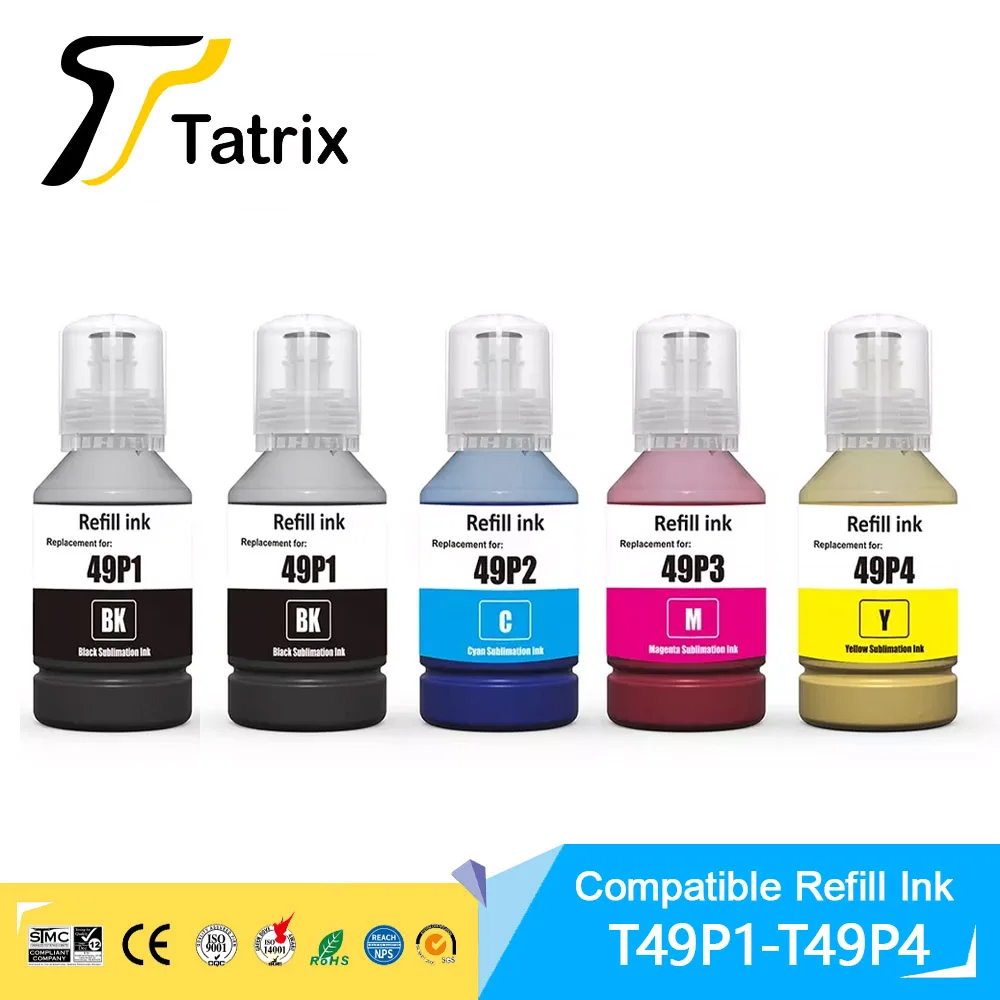 

Tatrix T49P T49P1 T49P2 T49P3 T49P4 Premium Sublimation Compatible Refill Ink for Epson SureColor F130/F530 Printer