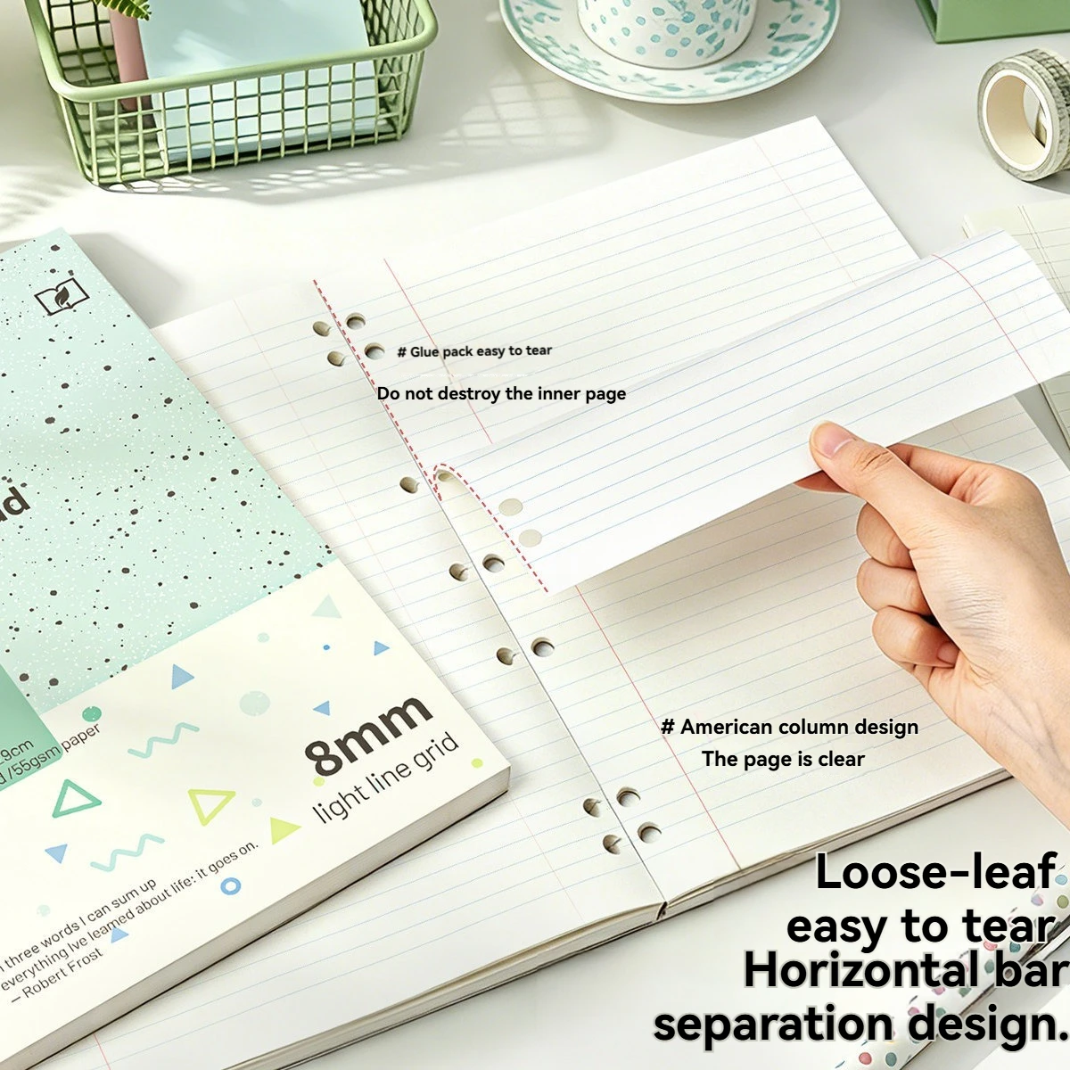1PC Thick Crispy Notebook Notes Horizontal Notebook High Beauty American Diary Student Only