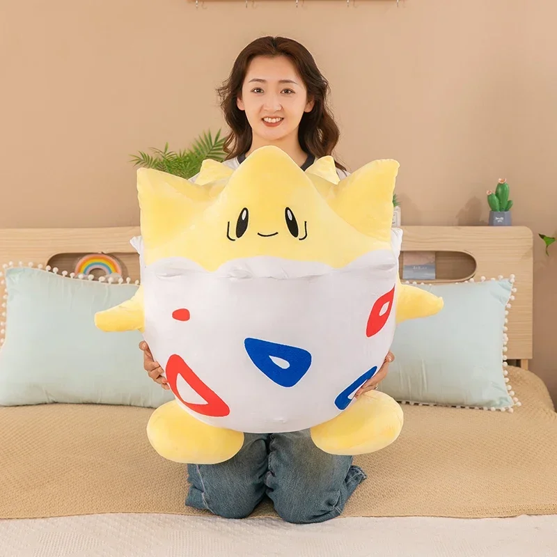 60cm Pokemon Togepi juguete de peluche de gran tamaño lindo suave Kawaii mejores regalos Anime muñecos de peluche de dibujos animados figura de juguete para niños regalo de cumpleaños