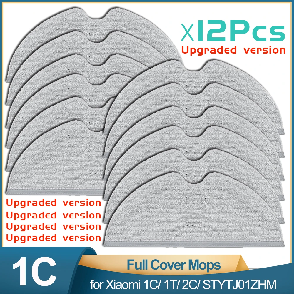 รุ่นอัพเกรดทำความสะอาดหุ่นยนต์ Mop ผ้า Rags สำหรับ XiaoMi Mi Robot 1C STYTJ01ZHM 1T STYTJ02ZHM 2C STYTJ03ZHM Dreame F9 / D9 Mop